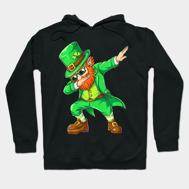 Dabbing Men Kids Boys St Patricks Day Hoodie by huldap creative